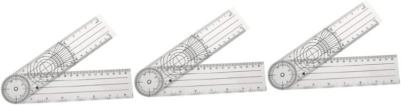 مقياس الزوايا المنقلة الشفاف 21 4X4 9 سم × 3 قطع لقياس المفاصل بدقة في العلاج الطبيعي - Image 1