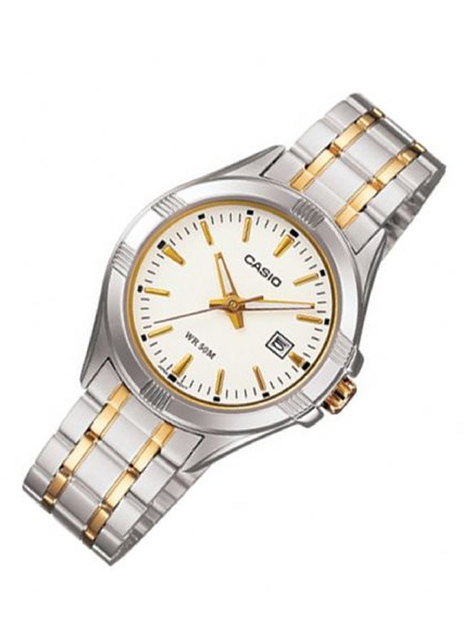 CASIO Women Stainless Steel Digital Quartz Watch LTP-1308SG-7AVDF - 31 mm - Silver/Gold - Image 2