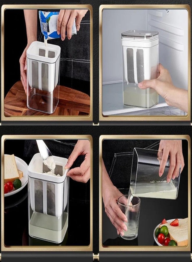 ايجويوس مصفاة زبادي، مصفاة لصنع الزبادي اليوناني، أداة فصل مصل اللبن ذات سعة كبيرة، مصفاة متعددة الأغراض بشبكة دقيقة للزبادي والأرز والشاي وحليب المكسرات والقهوة والجبن - Image 5