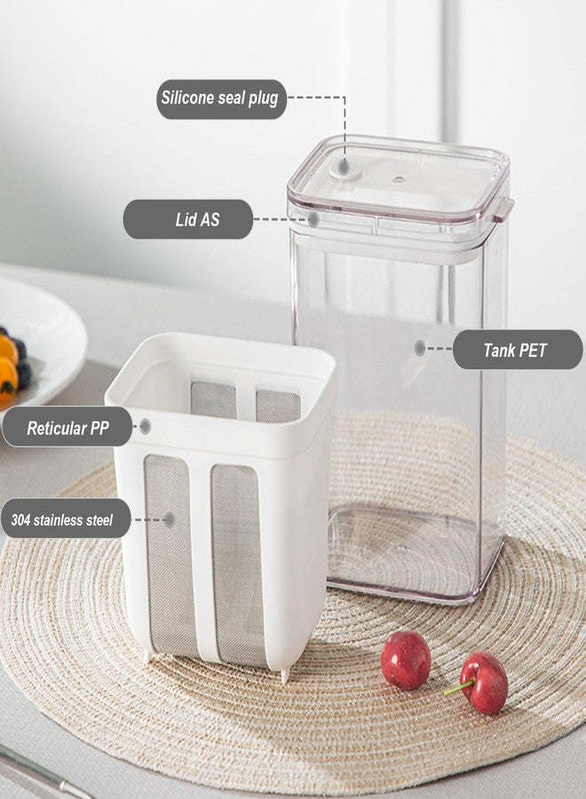 ايجويوس مصفاة زبادي، مصفاة لصنع الزبادي اليوناني، أداة فصل مصل اللبن ذات سعة كبيرة، مصفاة متعددة الأغراض بشبكة دقيقة للزبادي والأرز والشاي وحليب المكسرات والقهوة والجبن - Image 4