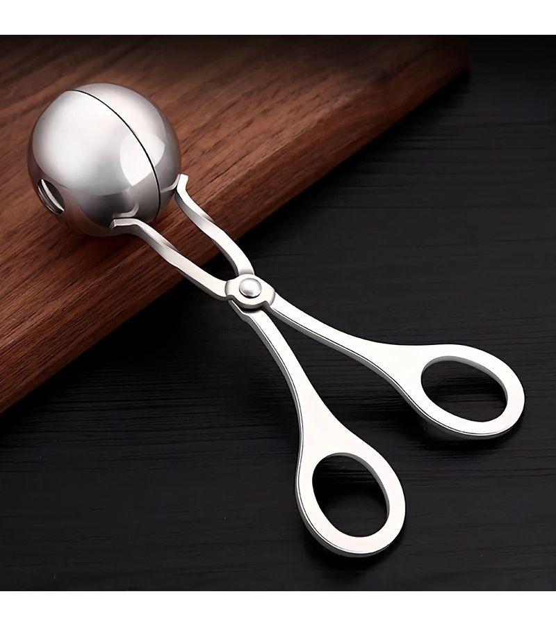 Large Stainless Steel Meatball Machine Non Stick Tongs Spoon Kitchen Tool 1pc - Image 4