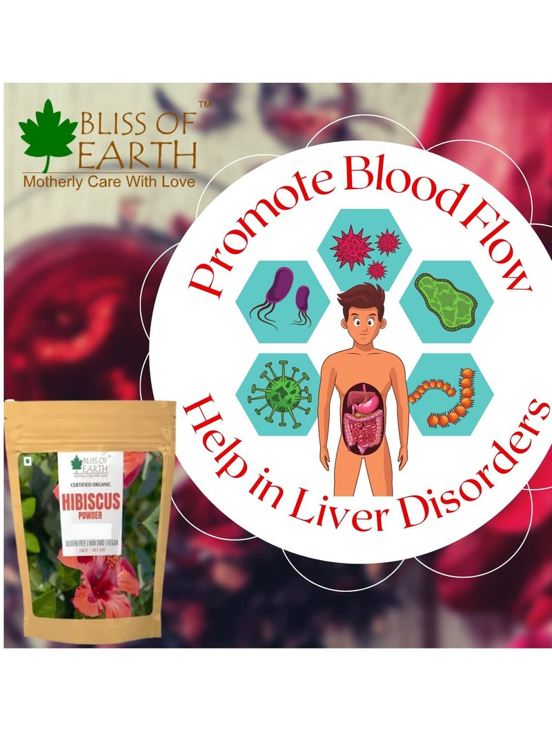 BLISS OF EARTH 100% Pure & Natural Hibiscus Powder 453GM Makes Hair Stronger & Thicker Controls Ageing Cures Acne & Pimples  - Image 5