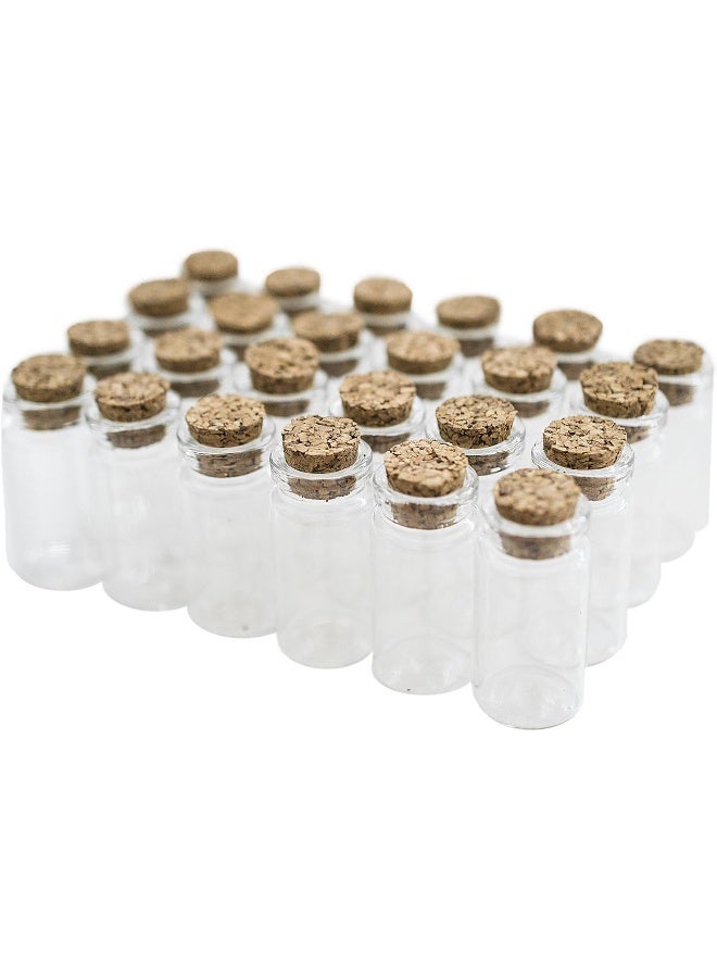 Super Z Outlet Mini Clear Glass Jars Bottles with Cork Stoppers for Arts & Crafts, Projects, Decoration, Party Favors - Size: 1-1/2" Tall X 3/4 Inches Diameter (24 Count) - Image 3
