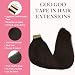 Goo-Goo GOO GOO Tape in Hair Extensions Human Hair, 2 Dark Brown, 16inch 50g 20pcs, Thick Ends Straight Seamless, Invisible - Image 3