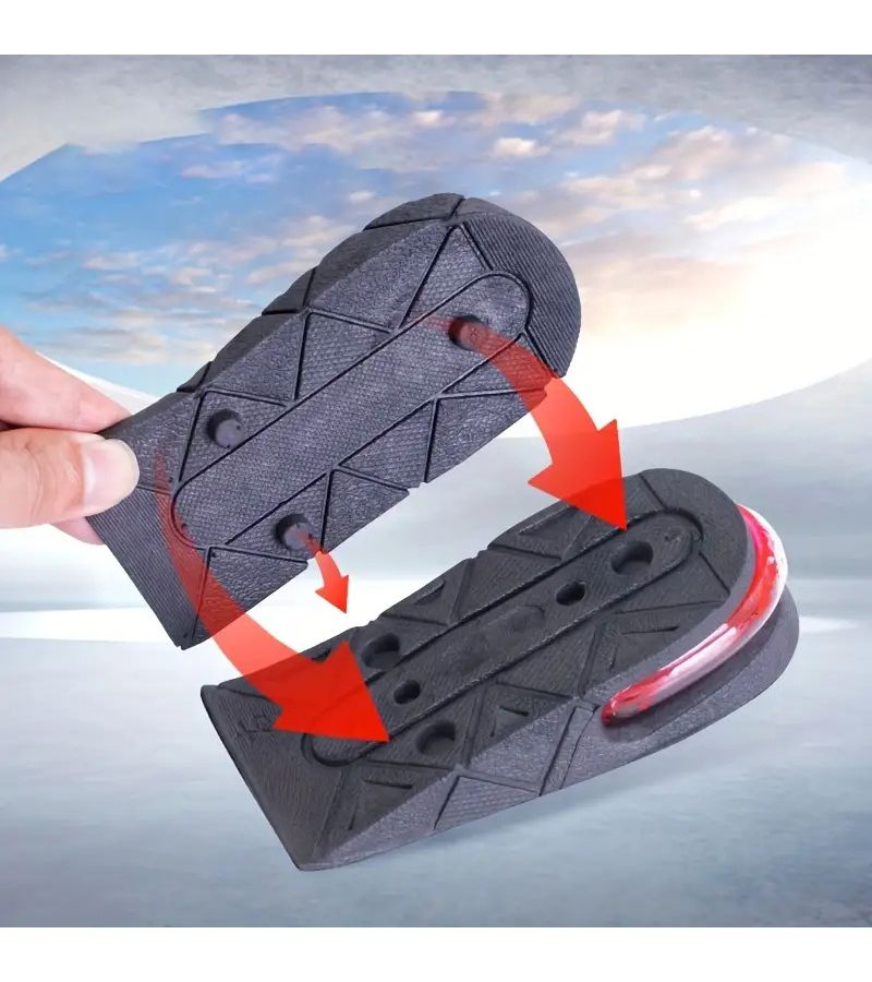 4 2pcs Unisex Height Increasing Insoles With Heel Pads Adjustable Removable Inner Invisible Half Insoles Air Cushion Sports Shock Absorbing Comfortable 3cm 1.18in Enhance Stability - Image 4