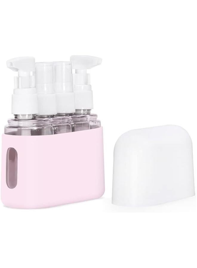 HOOKOR Travel Accessories Travel Bottles for Toiletries, Travel Containers with Labels, Leak Proof Containers for Toiletries (Pink) - Image 1