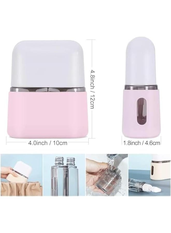 HOOKOR Travel Accessories Travel Bottles for Toiletries, Travel Containers with Labels, Leak Proof Containers for Toiletries (Pink) - Image 2