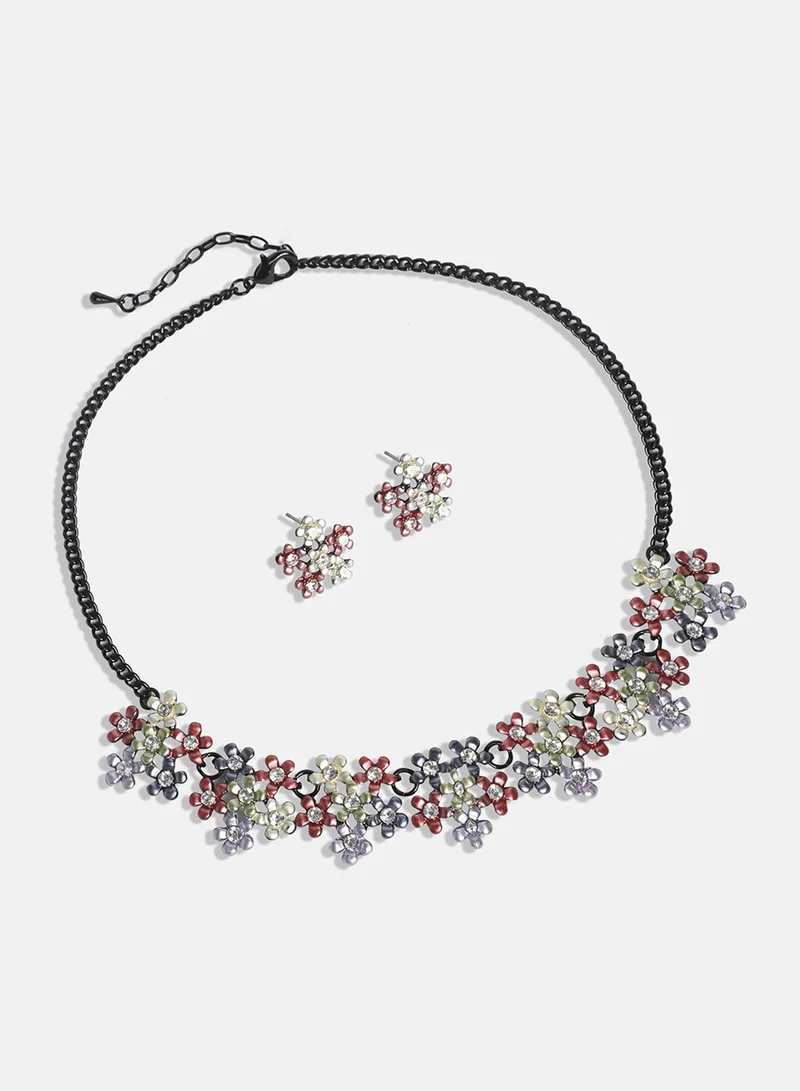 SOHI Floral Artificial Jewellery Set