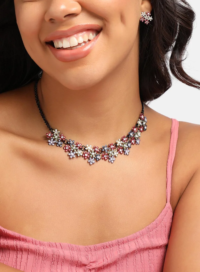 SOHI Floral Artificial Jewellery Set