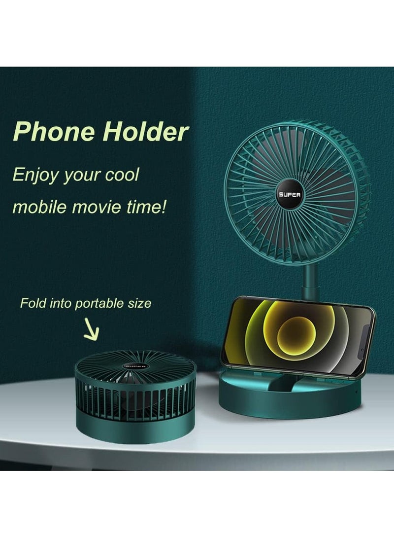 اي لايت USB شحن للطي مروحة قابلة للسحب مروحة كهربائية صغيرة محمولة سطح المكتب مكتب سطح المكتب مروحة صغيرة هدية - Image 3