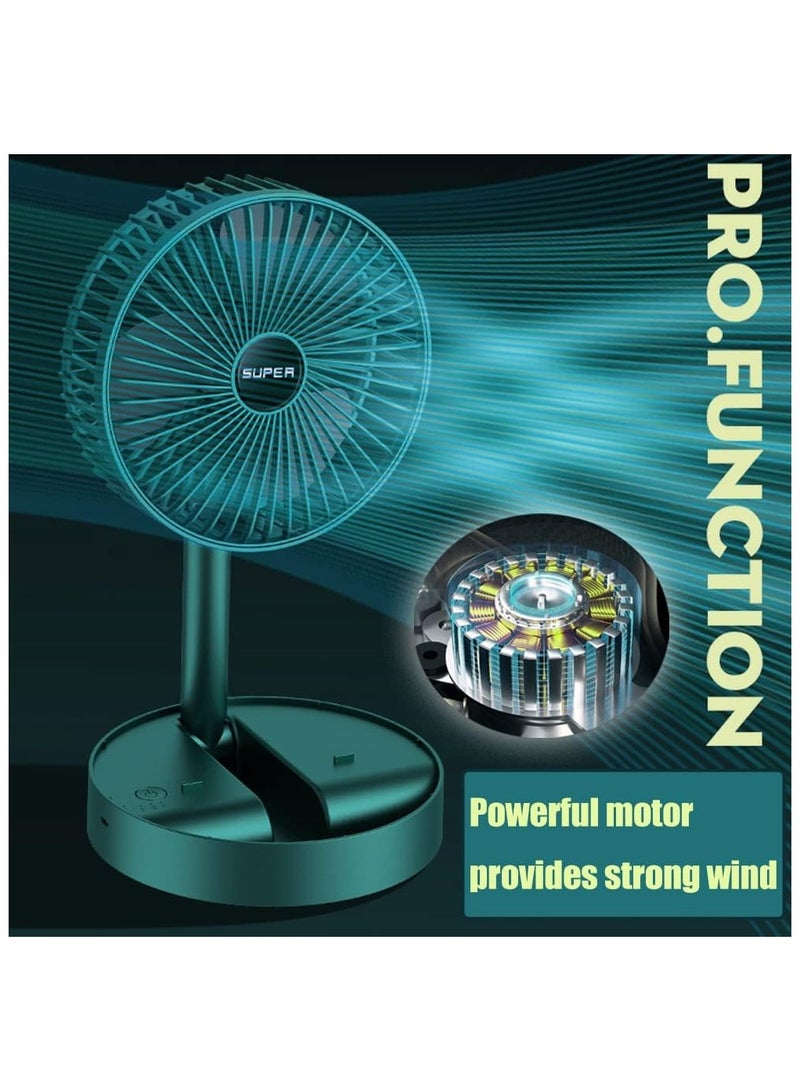 اي لايت USB شحن للطي مروحة قابلة للسحب مروحة كهربائية صغيرة محمولة سطح المكتب مكتب سطح المكتب مروحة صغيرة هدية - Image 5