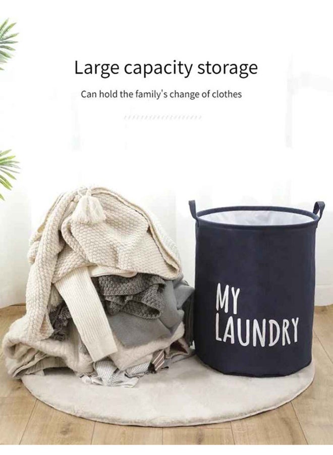 Creative Multifunctional Storage Bucket Laundry Basket Black/White - Image 4