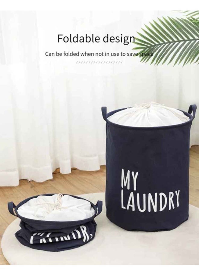 Creative Multifunctional Storage Bucket Laundry Basket Black/White - Image 3