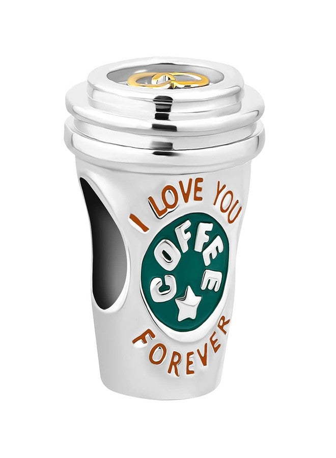 MiiFort Coffee Cup Charm fits Pandora Charms Bracelets Birthday Jewelry Gift for Women Daughter Sister Granddaughter Friendship Niece - Image 1
