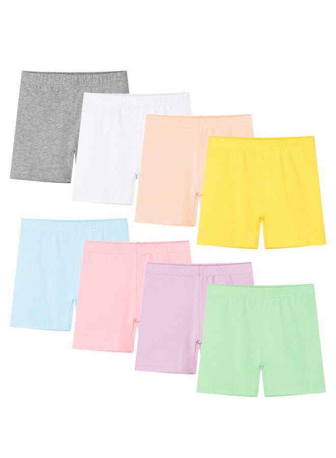 Resinta 8 Pack Baby Toddler Girls Cotton Bike Shorts Kids Safety Under Dress Dance Shorts - Image 1