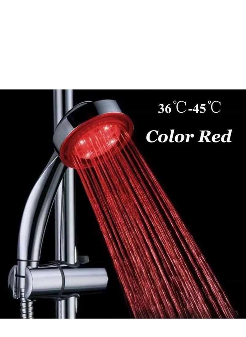 Plan A - LED Illuminated Shower Head - With Thermal Sensor Automatically Changes Colors According To Temperature, Water Saving And Eco-friendly, Illuminates Water Flow Ideal For Child Safety - Image 1