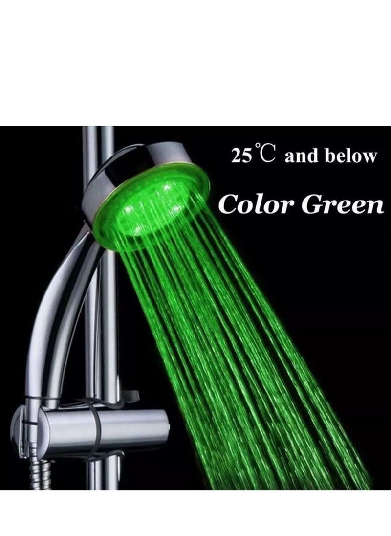 Plan A - LED Illuminated Shower Head - With Thermal Sensor Automatically Changes Colors According To Temperature, Water Saving And Eco-friendly, Illuminates Water Flow Ideal For Child Safety - Image 1