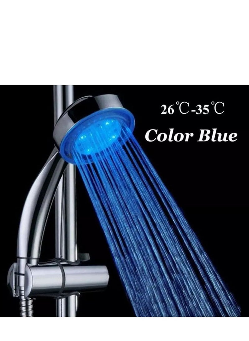 Plan A - LED Illuminated Shower Head - With Thermal Sensor Automatically Changes Colors According To Temperature, Water Saving And Eco-friendly, Illuminates Water Flow Ideal For Child Safety - Image 1