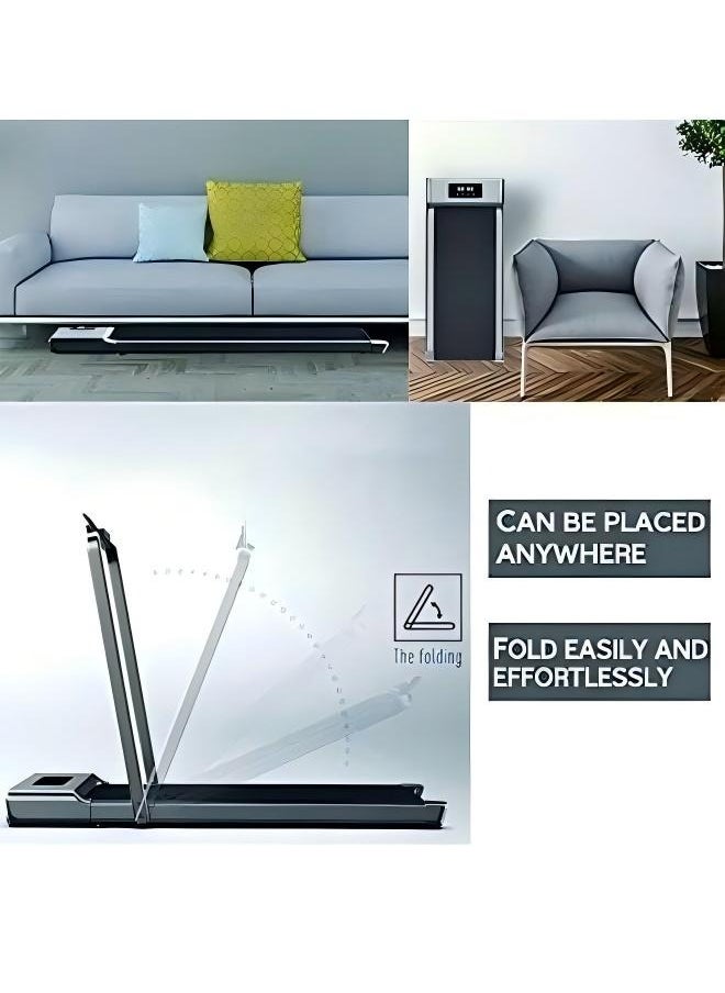 Smart Foldable Treadmill With Remote Control, Led Display, 2.0 Hp Motor, Convenient For Use At Home, Gym Or Office