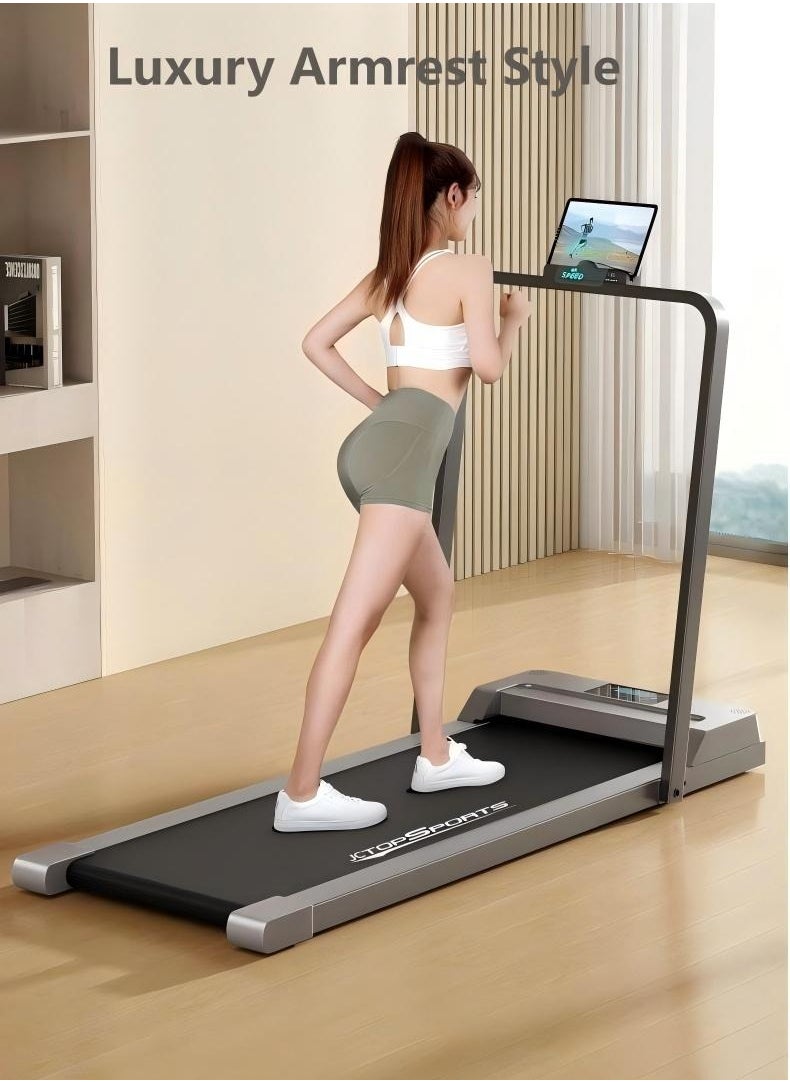 Smart Foldable Treadmill With Remote Control, Led Display, 2.0 Hp Motor, Convenient For Use At Home, Gym Or Office