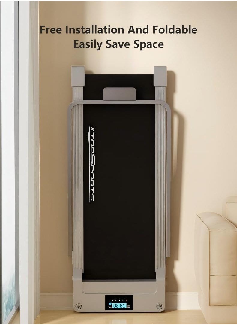Smart Foldable Treadmill With Remote Control, Led Display, 2.0 Hp Motor, Convenient For Use At Home, Gym Or Office