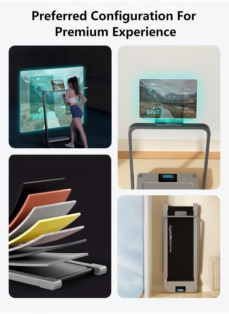 Smart Foldable Treadmill With Remote Control, Led Display, 2.0 Hp Motor, Convenient For Use At Home, Gym Or Office