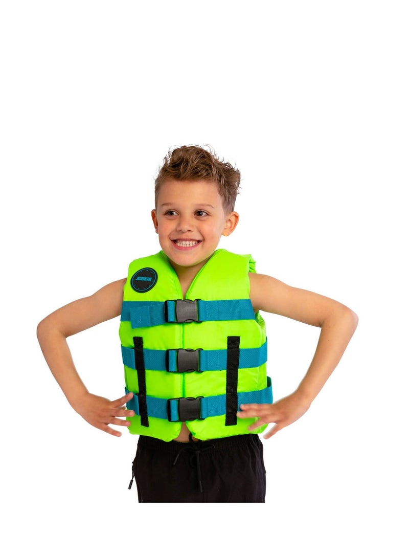 JOBE Nylon Life Vest Kids Lime Green - Image 1