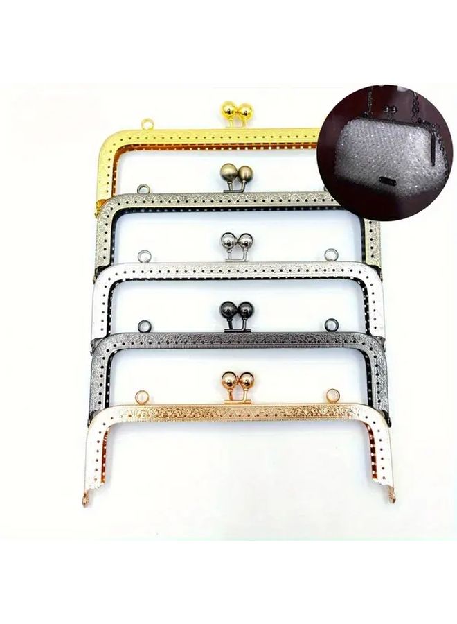 خرزة معدنية برونزية مع خطاف وقفل تقبيل لإغلاق آمن لصنع محافظ DIY - Image 4