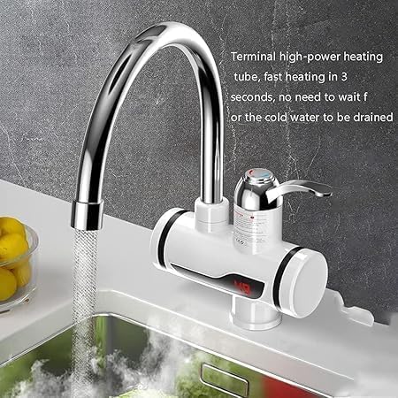 DADLM® Instant Electric Water Heater Faucet (3000W) Tankless Hot Water Heater for Kitchen&Bathroom,Energy-Efficient with Adjustable Temperature Control,LED Electric Head Heater For Home (1) - Image 2
