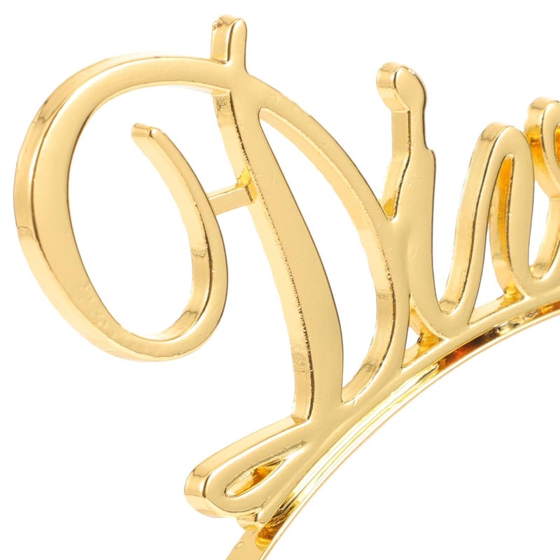 2pcs Women’s Divorced Party Hair Hoops Headband Set, Alloy Metal Simple Headwear for Newly Divorced Celebration, Golden and Rose Gold Colors - Image 4