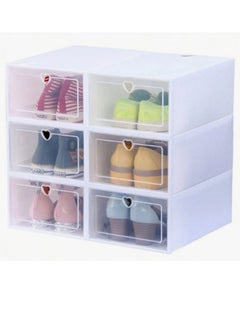 NAFEH Transparent Shoe Box Shoe Organizers Plastic Thickened Foldable Dustproof Storage Box Stackable Combined Shoe Cabinet  - Image 1