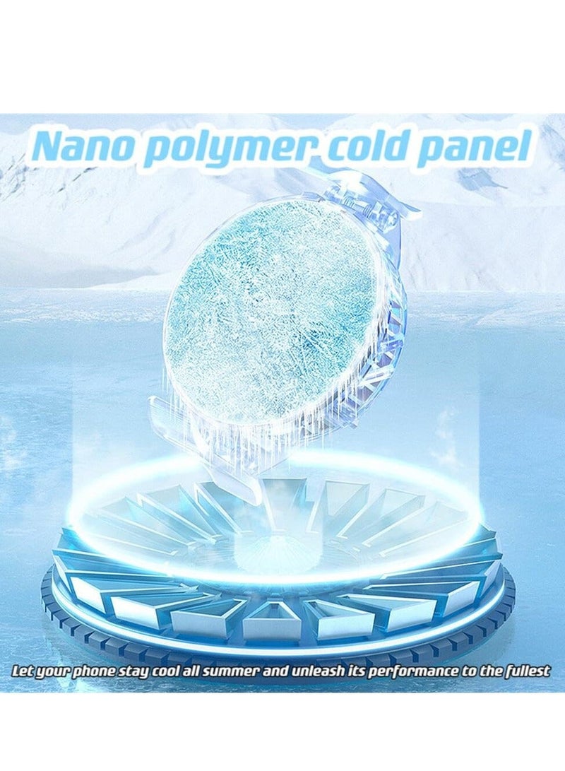 Phone and Pad Cooler RGB Phone Cooling Fan with Semi Conductor Cooling Chip Ultra Silent Universal Cellphone Tablets Radiator for Tiktok Live Streaming Mobile Gaming Shoot Video White - Image 3
