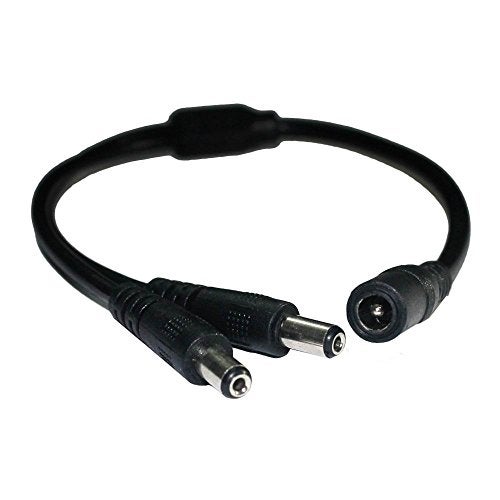 ESUMIC DC Power Female to Male Splitter Adapter Cable for LED Strip Light, 1 to 2 - Image 1