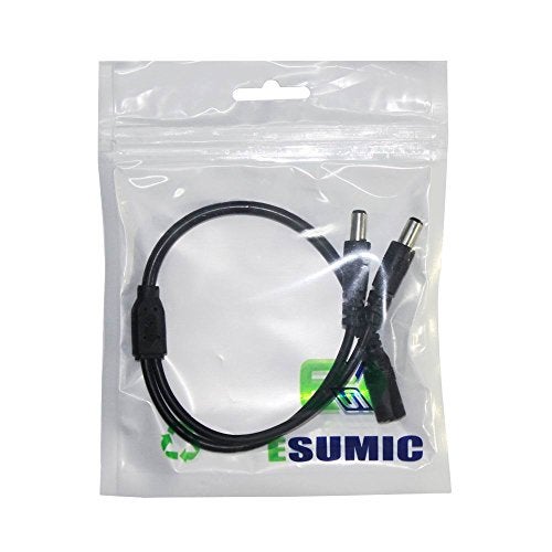 ESUMIC DC Power Female to Male Splitter Adapter Cable for LED Strip Light, 1 to 2 - Image 3