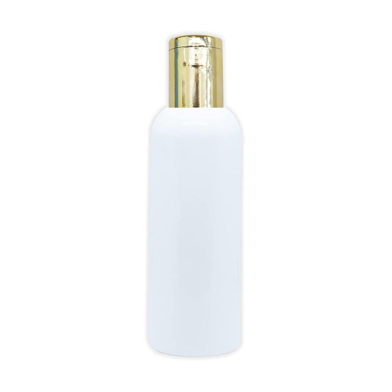 MYOC 100ml White Cosmetic Grade HDPE Bottles Pack of 6 Refillable Reusable with Golden Fliptop Caps for Shampoo Massage Hair Oil Multipurpose Use - Image 4