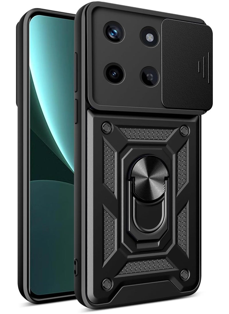 Generic Shield Full Protection Case With Metal Ring &Slide Camera Cover For realme 11 4gg  - Image 1