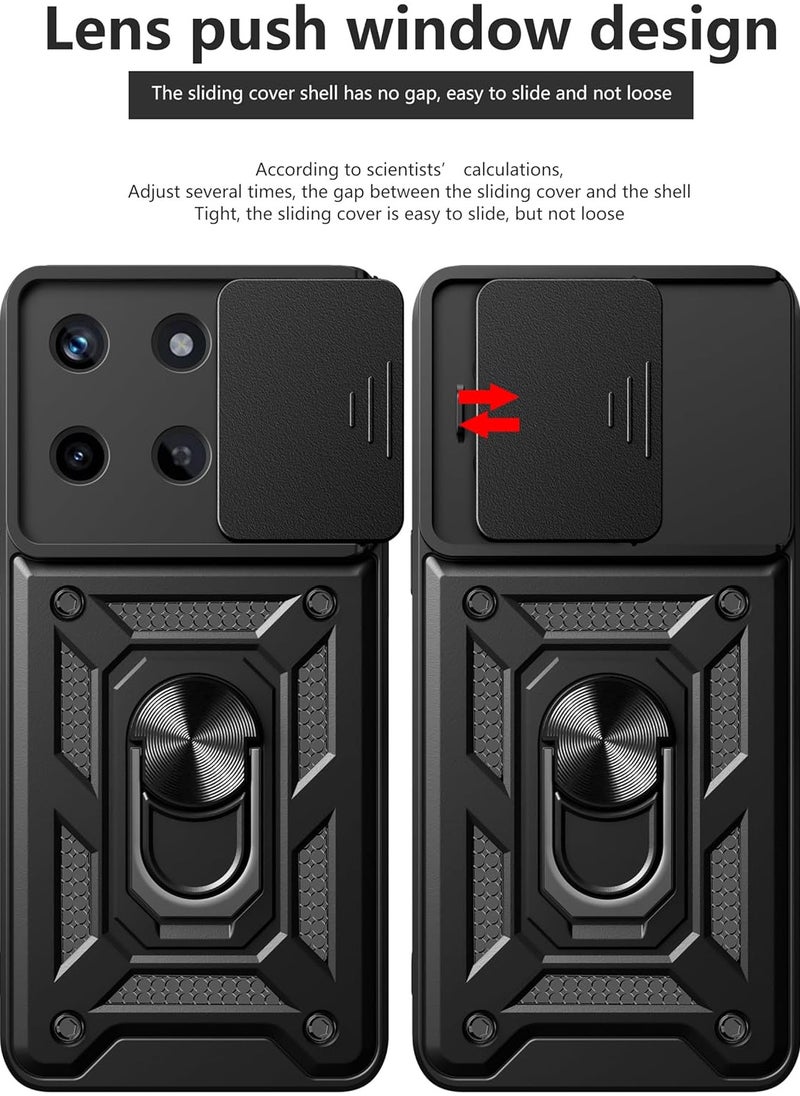 Generic Shield Full Protection Case With Metal Ring &Slide Camera Cover For realme 11 4gg  - Image 2