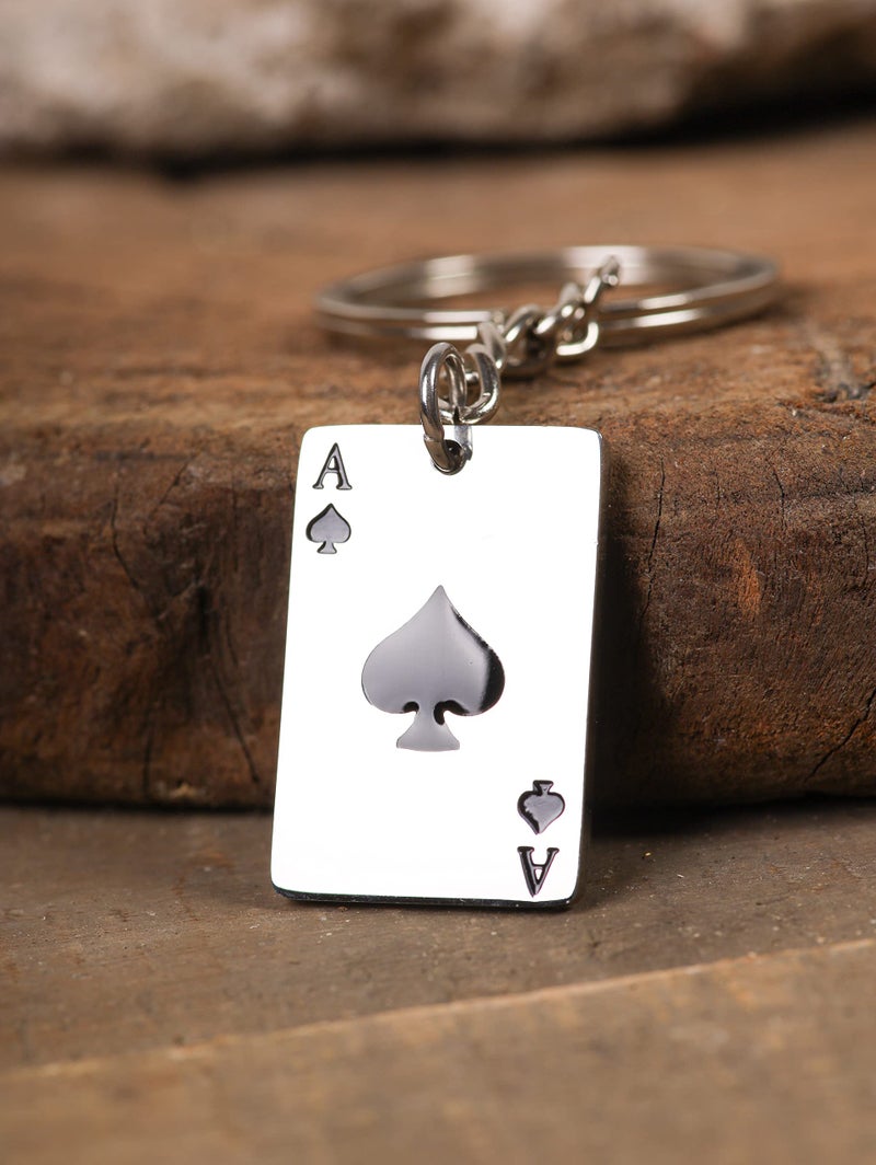 HAQUIL Ace of Spades Keychain, Gift Accessories for Men and Women, Lucky Keychain Gift Jewelry, Equestrian Classic Keychain - Image 5