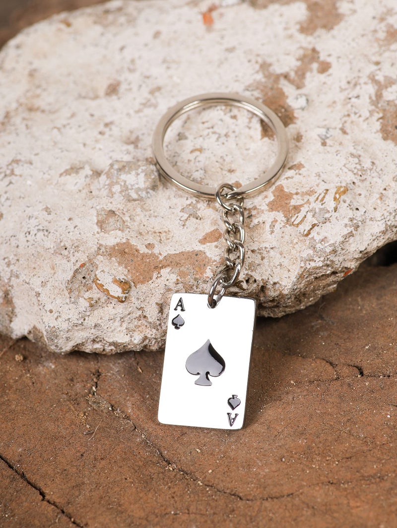 HAQUIL Ace of Spades Keychain, Gift Accessories for Men and Women, Lucky Keychain Gift Jewelry, Equestrian Classic Keychain - Image 2