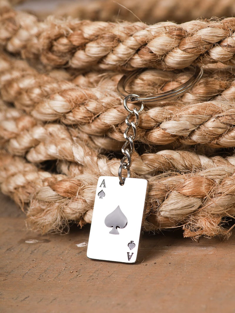 HAQUIL Ace of Spades Keychain, Gift Accessories for Men and Women, Lucky Keychain Gift Jewelry, Equestrian Classic Keychain - Image 3