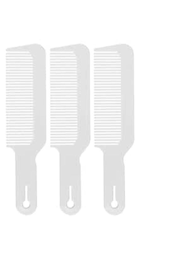 Anti Static Hairdressing Comb Set Of 3 White For Wet And Dry Hair Styling Salon Supplies - Image 1