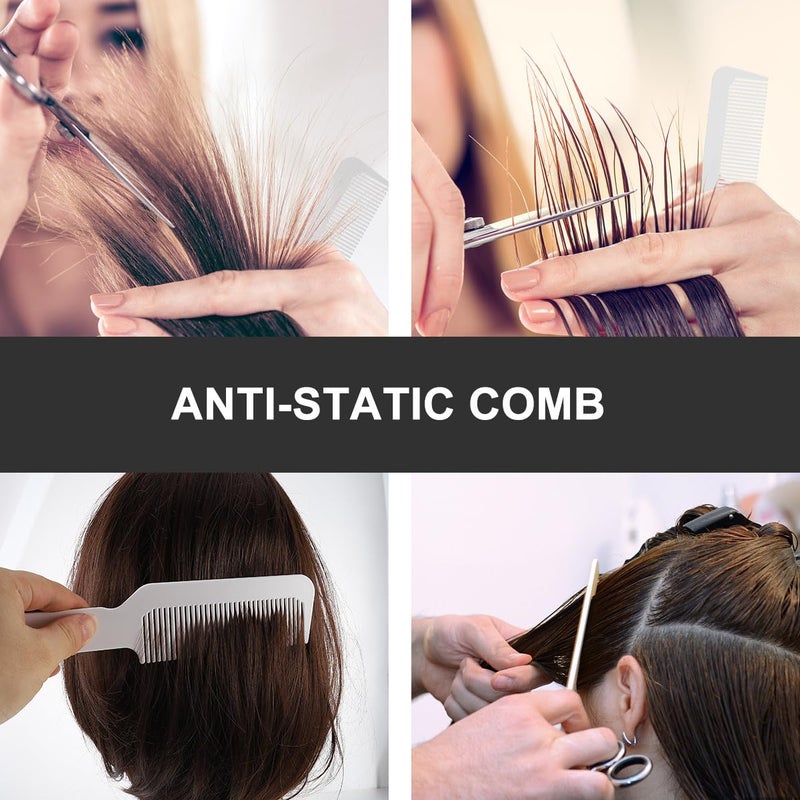 Anti Static Hairdressing Comb Set Of 3 White For Wet And Dry Hair Styling Salon Supplies - Image 4