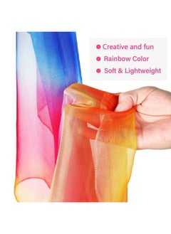 Geyoga 27 Inch Square Play Silk Scarf Set Of 3 Rainbow Sweet Fabric Play Scarves Juggling Silk Dance Scarves For Kids Toddlers Pretend And Creative Play Dress Up And Childhood Fun  - Image 4