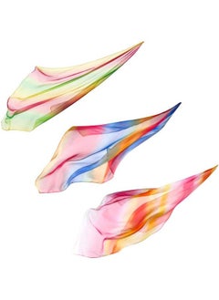 Geyoga 27 Inch Square Play Silk Scarf Set Of 3 Rainbow Sweet Fabric Play Scarves Juggling Silk Dance Scarves For Kids Toddlers Pretend And Creative Play Dress Up And Childhood Fun  - Image 2