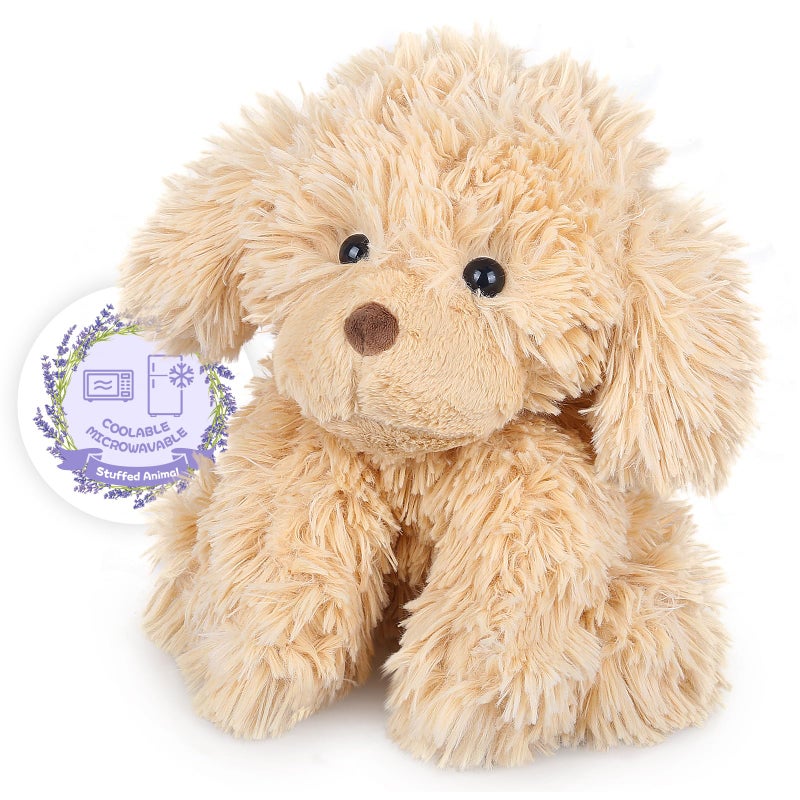 SuzziPals Warmable Golden Retriever Plush Toy Weighted Stuffed Animals, Microwavable Stuffed Animal Heating Pads for Period Cramps, Dog Stuffed Animal for Bedtime, Puppy Plushie Gifts for Kid Women - Image 1