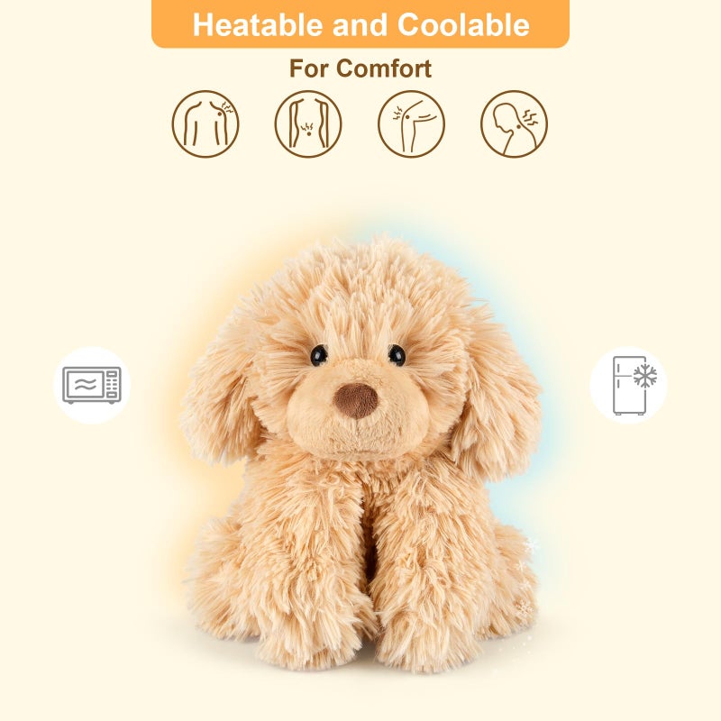 SuzziPals Warmable Golden Retriever Plush Toy Weighted Stuffed Animals, Microwavable Stuffed Animal Heating Pads for Period Cramps, Dog Stuffed Animal for Bedtime, Puppy Plushie Gifts for Kid Women - Image 2