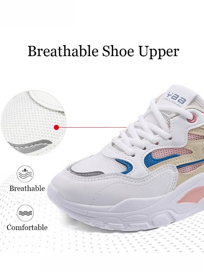 Women Stylish Chunky Sneakers, Lace up Non Slip Platform Shoes, Versatile Low Top Sneakers, Casual Comfy Sports Shoes for Ladies, Suitable for Daily Wear and Outdoor Activities - Image 3