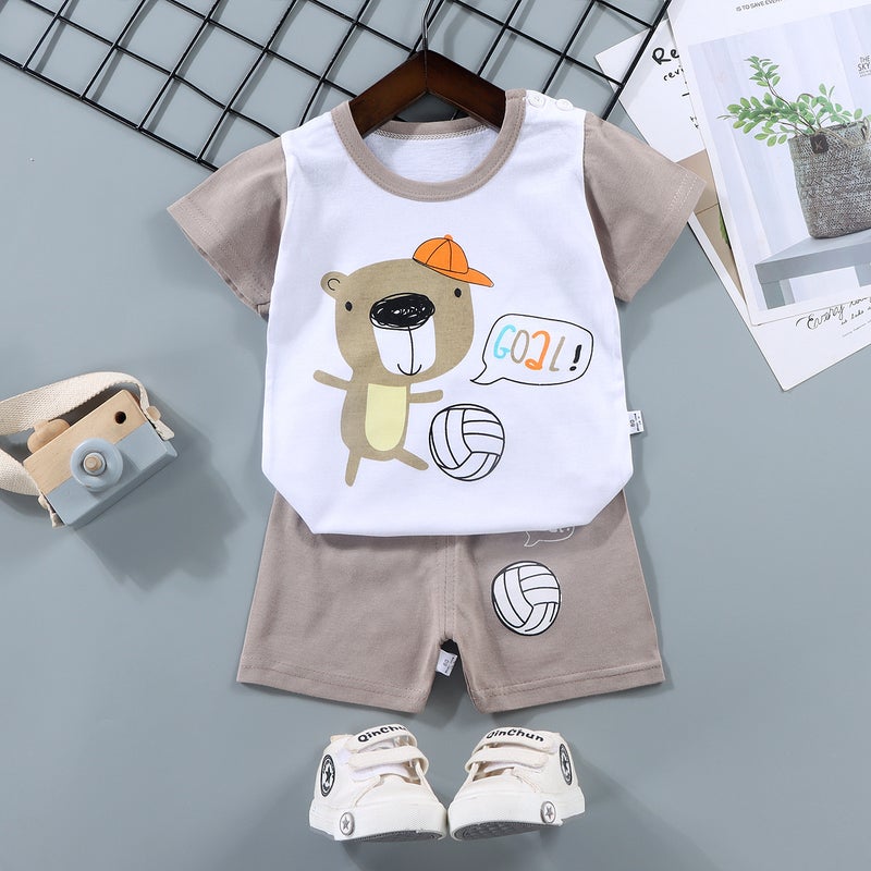 Kids Cotton T-Shirt  Shorts Set Summer Outfit F14-Dipper - Image 5