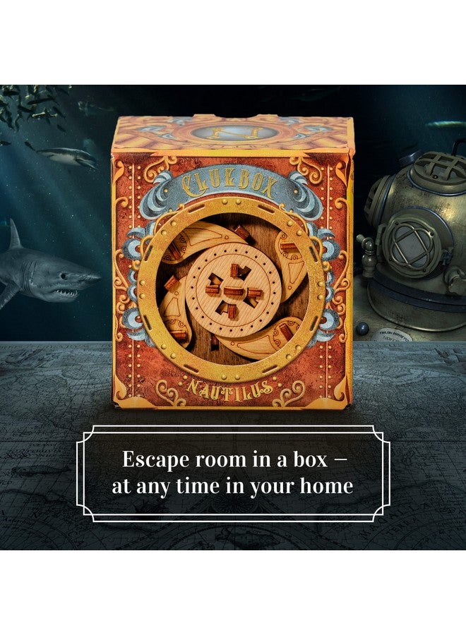 آيدفنتشر Cluebox - Captain'S Nemo Nautilus - لعبة غرفة الهروب - صندوق الألغاز - لغز متسلسل ثلاثي الأبعاد للبالغين - دعابة ذهنية - أداة هدية عيد ميلاد للرجال والنساء - صندوق المال - Image 5