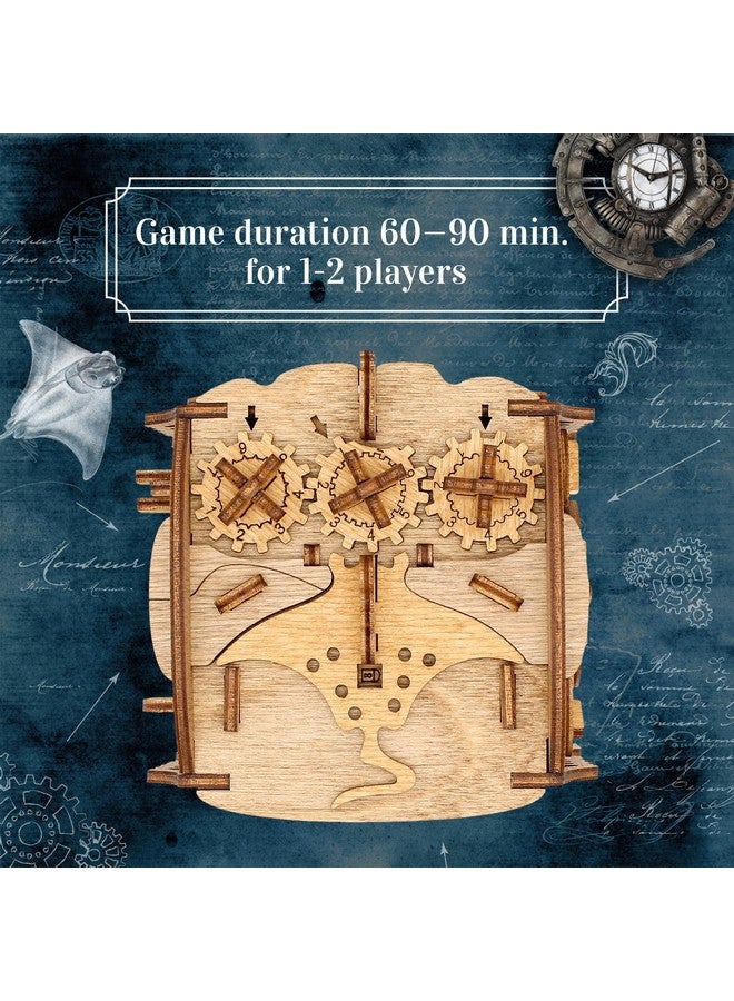 آيدفنتشر Cluebox - Captain'S Nemo Nautilus - لعبة غرفة الهروب - صندوق الألغاز - لغز متسلسل ثلاثي الأبعاد للبالغين - دعابة ذهنية - أداة هدية عيد ميلاد للرجال والنساء - صندوق المال - Image 2